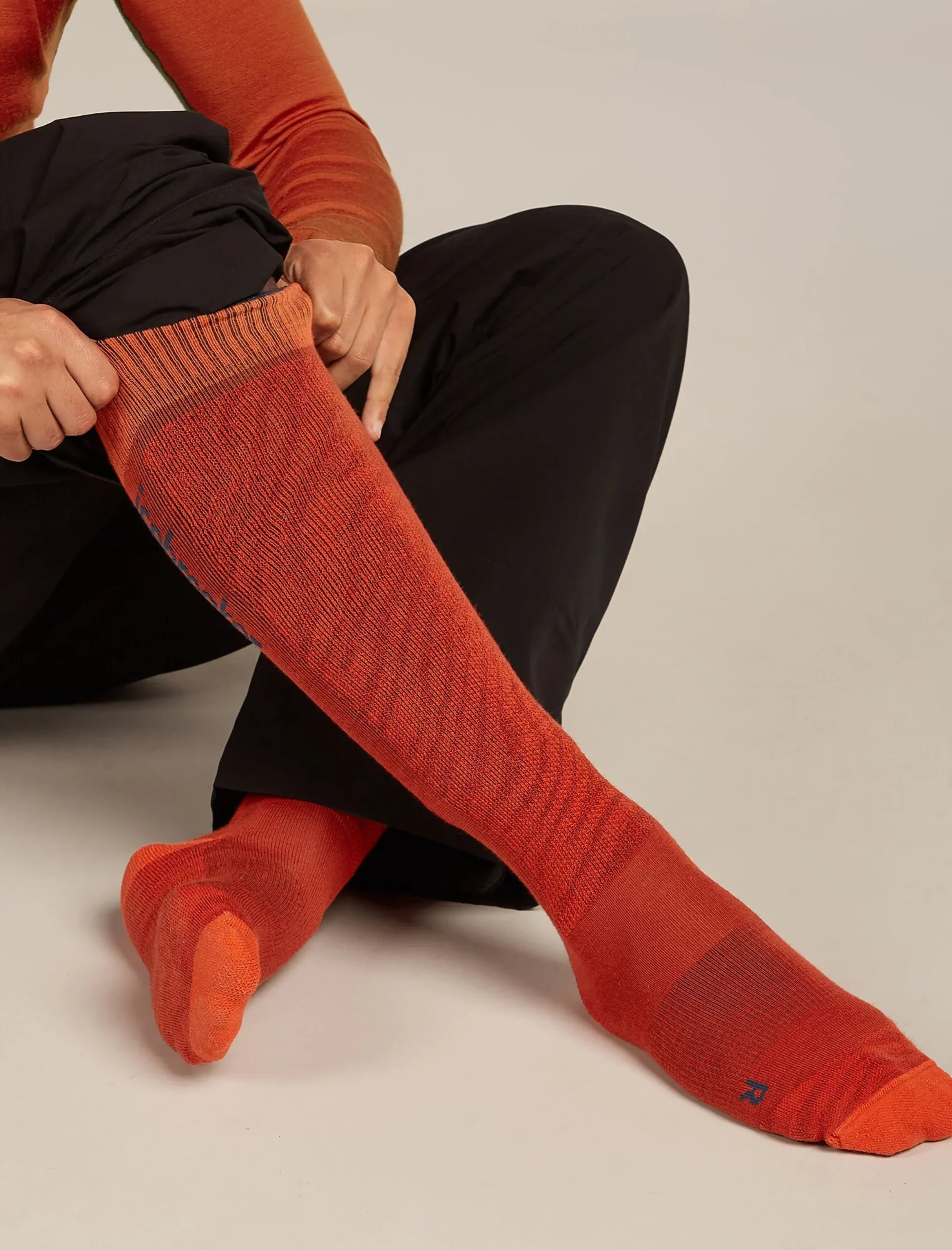 Men Ski+ Kniehohe Socken Mountain Contour