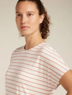 Merino Blend Drayden Reversible T-Shirt Stripe Damen