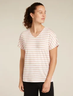 Merino Blend Drayden Reversible T-Shirt Stripe Damen