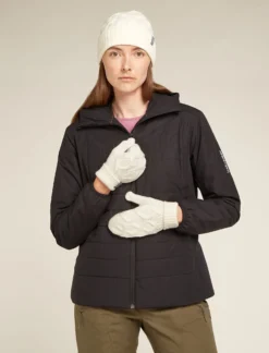 Merino Zopfstrick-Fausthandschuhe Unisex