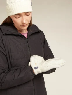 Merino Zopfstrick-Fausthandschuhe Unisex