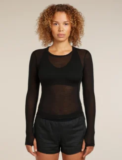 Merinomix 75 Cool-Lite™ Featherlight™ Thermo-Langarmshirt mit Rundhalsausschnitt Damen