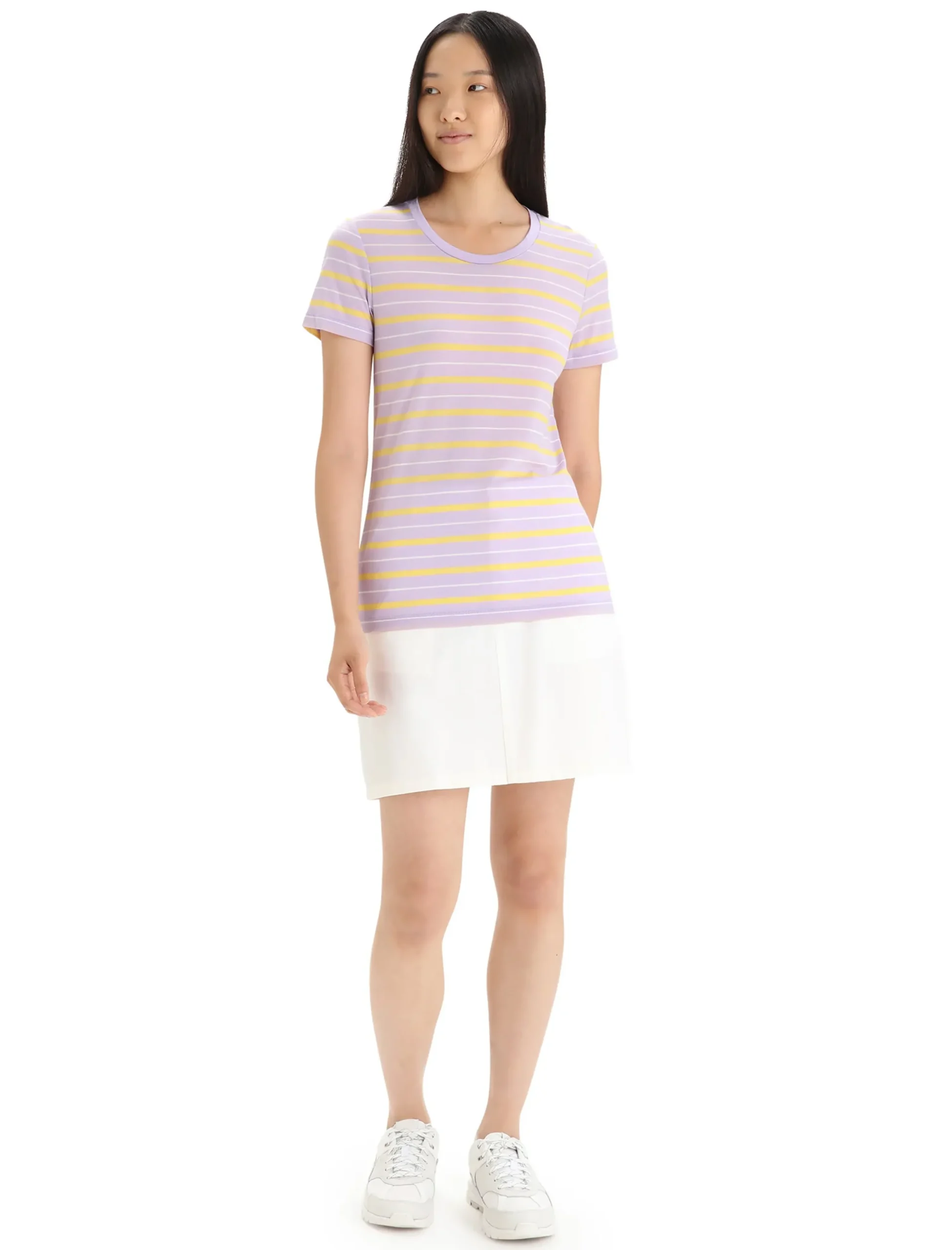 Merinomix Wave T-Shirt Stripe Damen