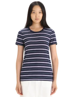 Merinomix Wave T-Shirt Stripe Damen