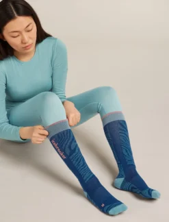 Women Ski+ Kniehohe Socken Mountain Contour